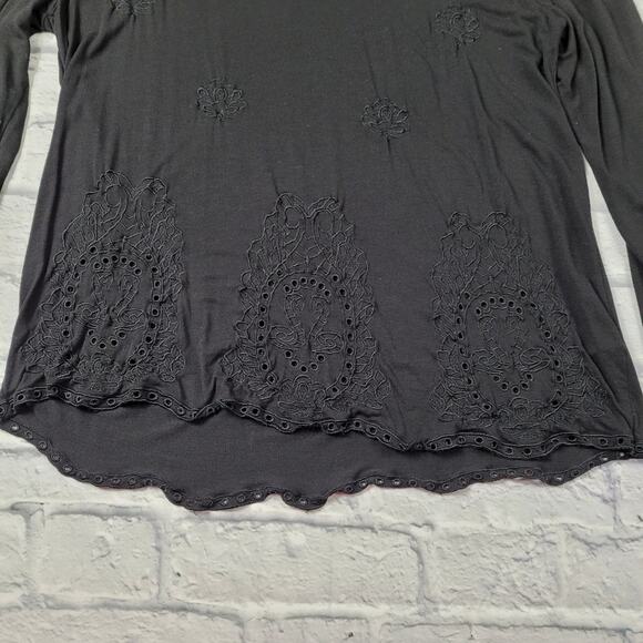 Soft Surroundings Black Embroidered Tunic size Large - Picture 5 of 10